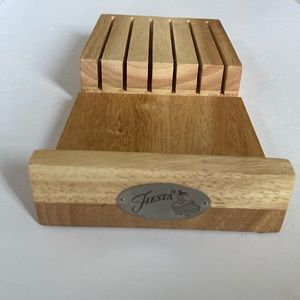 Fiestaware Wooden In Drawer Knife Organizer